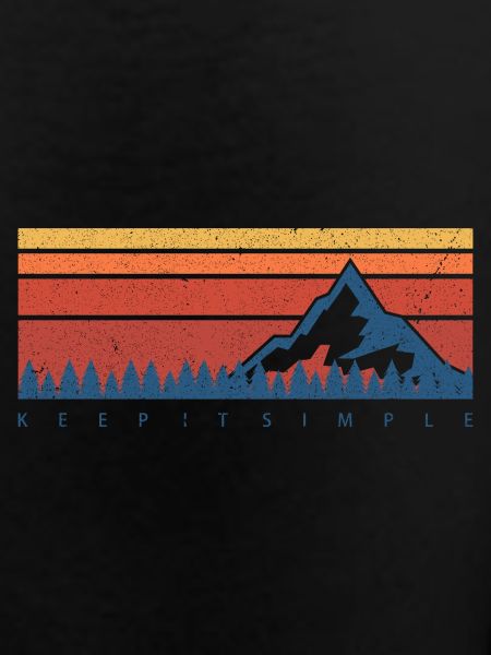 Minimal Mountain Sunset Retro