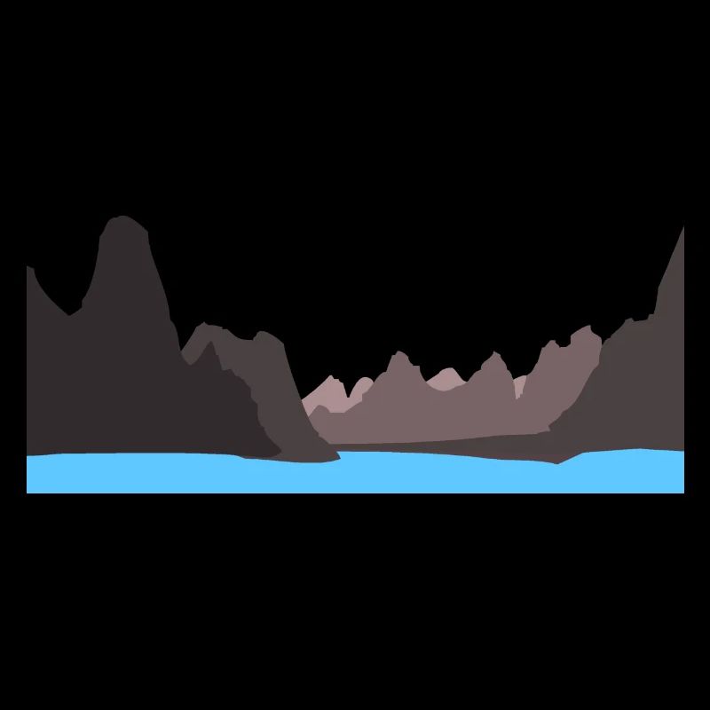 mysterious landscape with mountains and lake