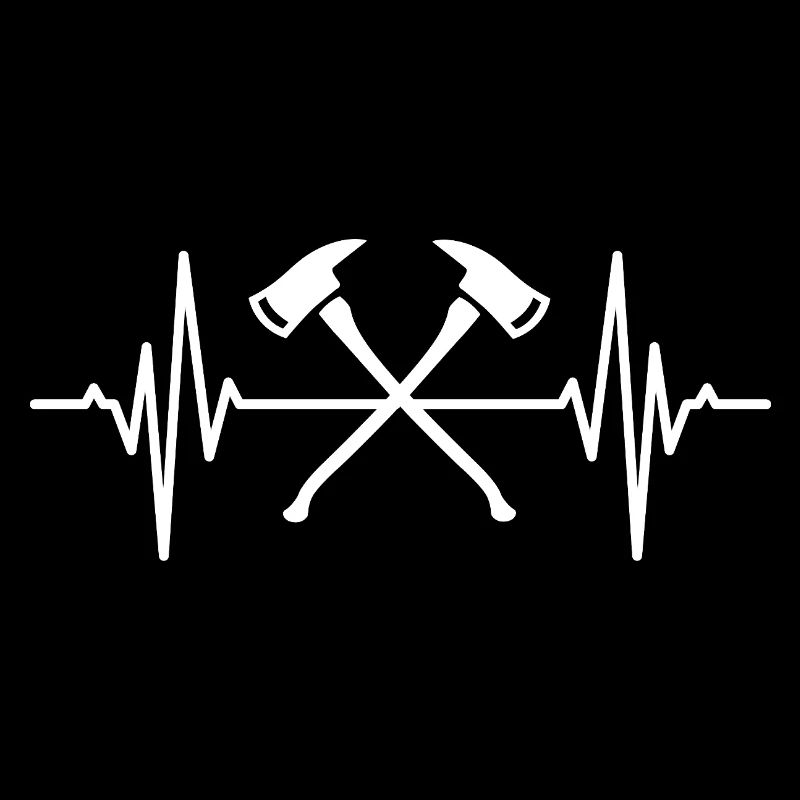 Firefighter Axe Heart Line ECG