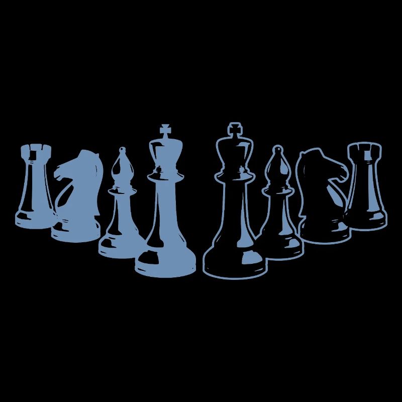 Minimalistisches Schach Silhouette Schachbrett Des