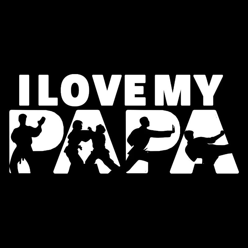 Ich liebe meine Judo Papa Martial Arts Silhouette