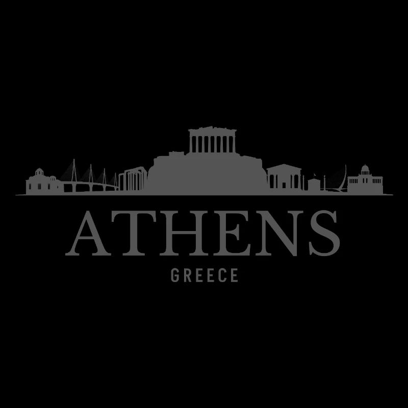 Athènes Grèce, silhouette d’Athènes