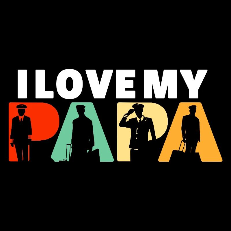 Ich liebe das Design meines Papa-Piloten und Fliegerkapitäns