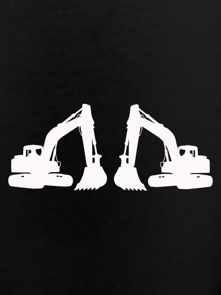 Double Excavator Silhouette