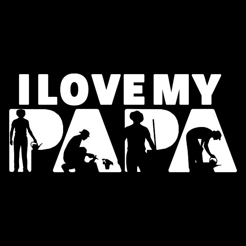 I Love My Papa Gardening Allotment Silhouette