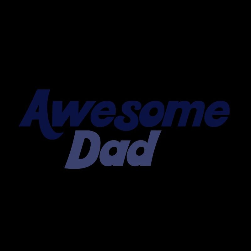 Bold Blue Gradient Awesome Dad
