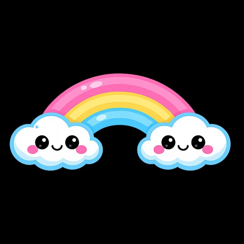 Duo Nuage Arc-en-ciel mignon