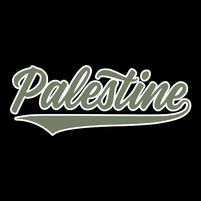 Palestine style baseball vert olive-blanc