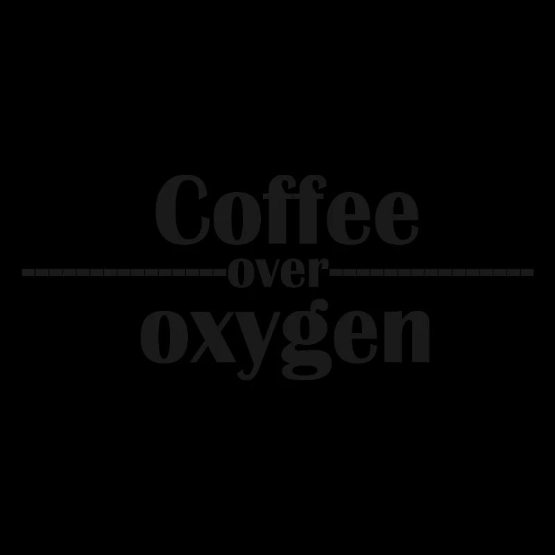 Kaffee-über-Sauerstoff-Typografie