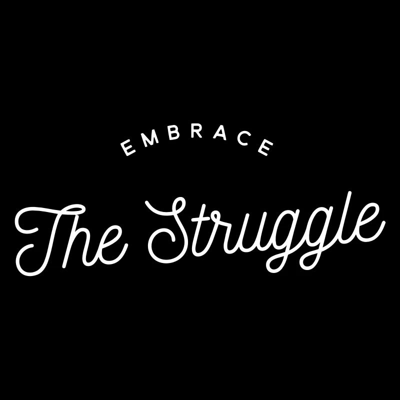 Umarme den Kampf – Motivation Retro White