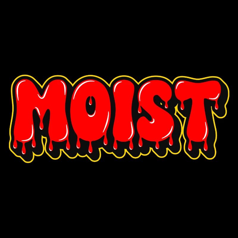 Moist Chunky Lettering Text 
