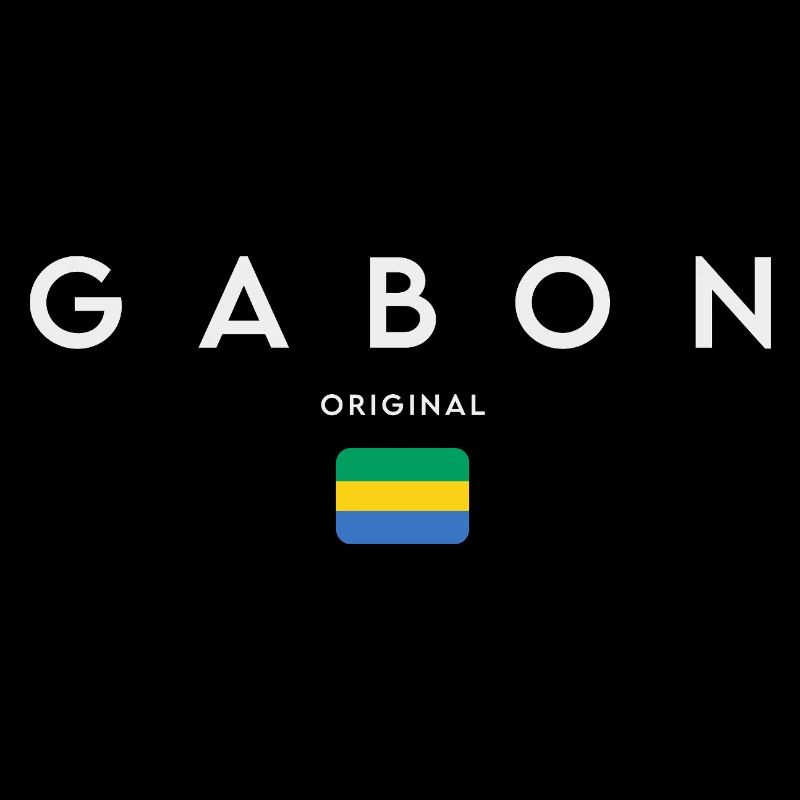 Gabonese pride, minimalist sleek design