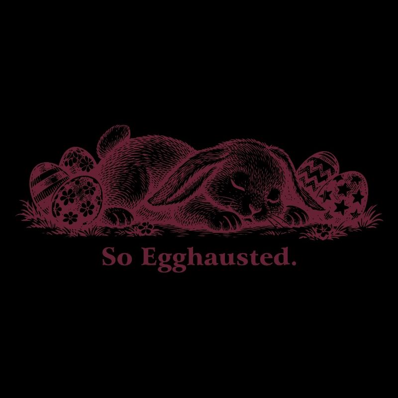 Sleeping Easter Bunny So Egghausted