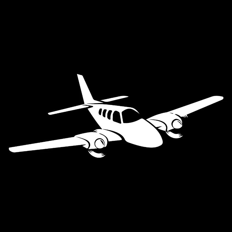 Minimalist propeller plane silhouette