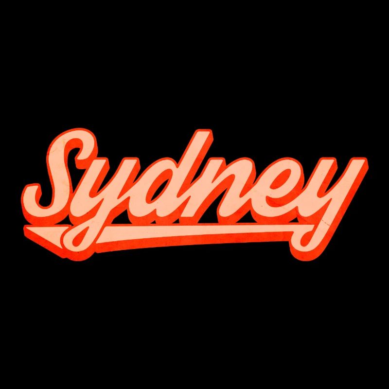 Sydney Retro Script Logo