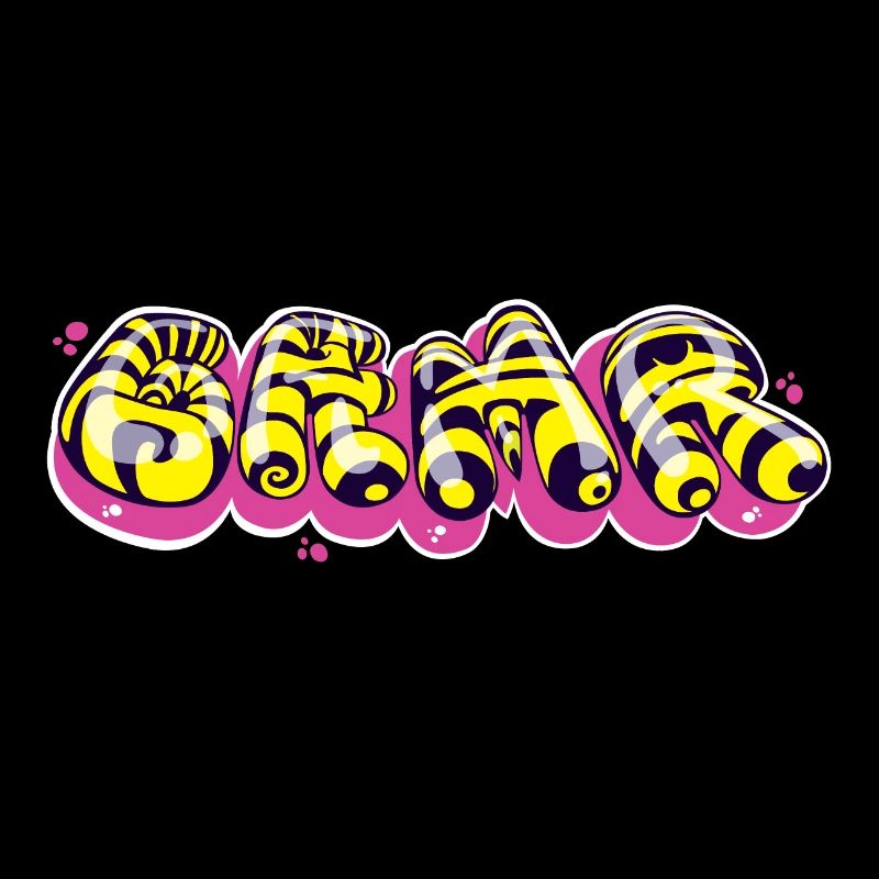 Farbenfrohes Textdesign im Graffiti-Stil