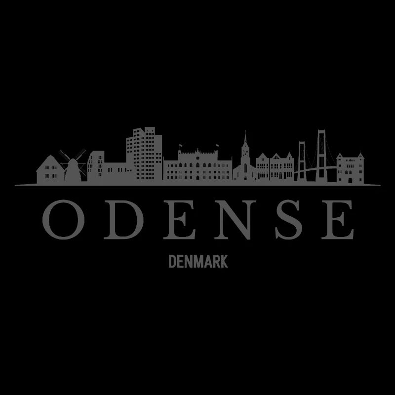 Danemark d’Odense, silhouette d’Odense