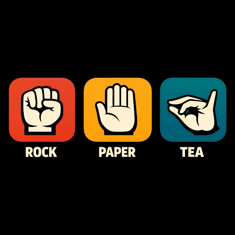 Rock Paper Tea Funny Tea Drinker Tea