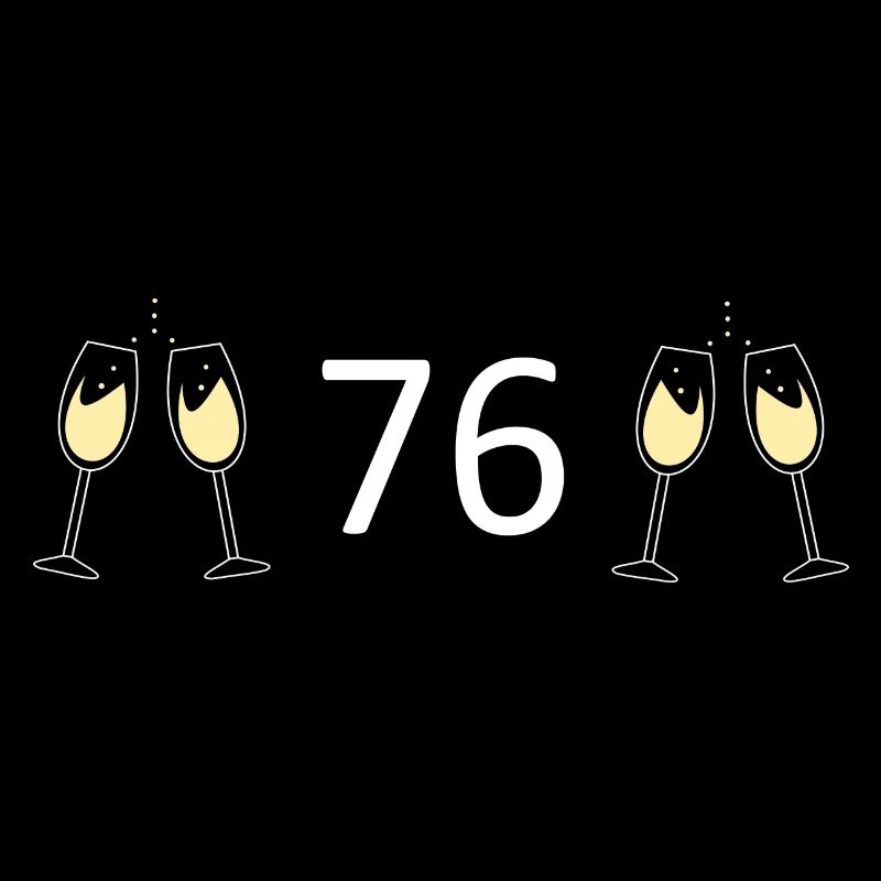 76e anniversaire 76 ans 76 Numéro 76 Blanc