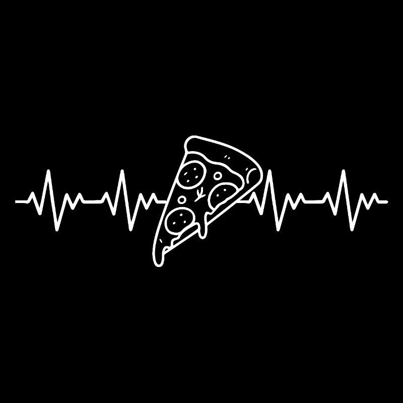 Pizza Slice Pizza Maker Pizza ECG Heartbeat
