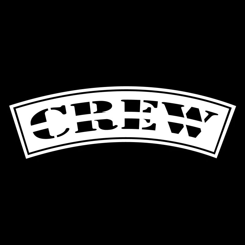 Crew gebogen Design Patch