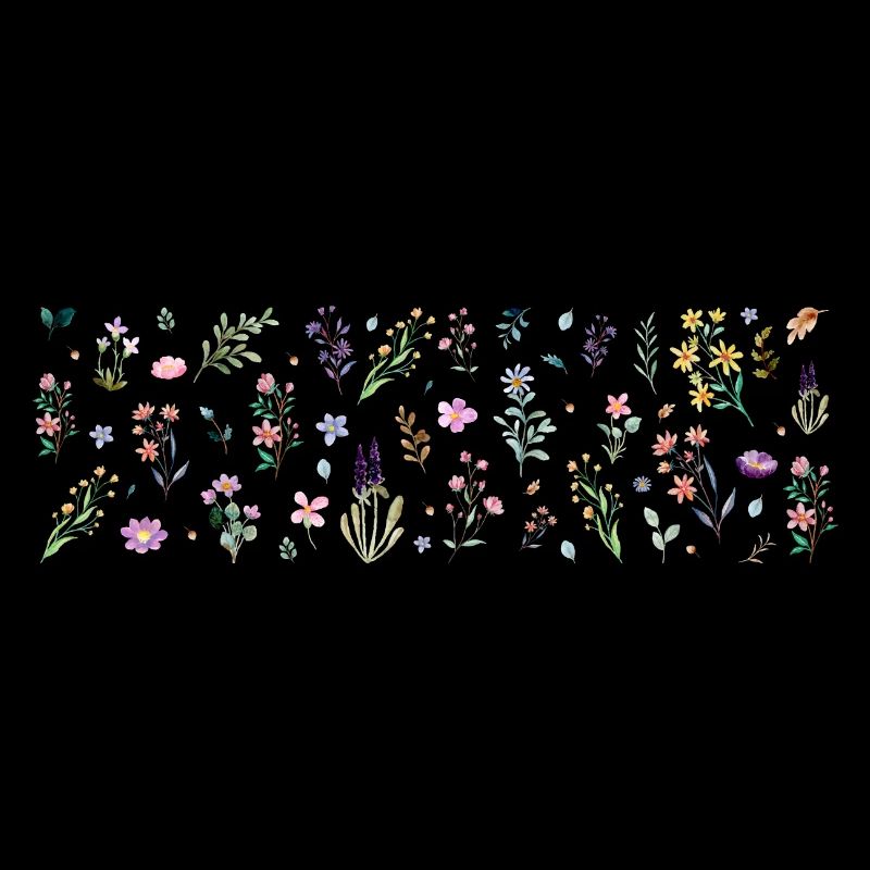 Midnight Bloom Botanischer Druck