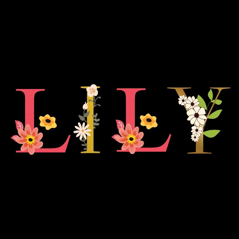 Nom de LILY décoré de fleurs