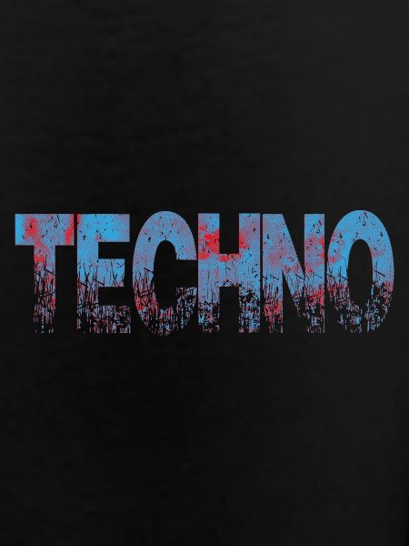 Techno Distressed Text Art