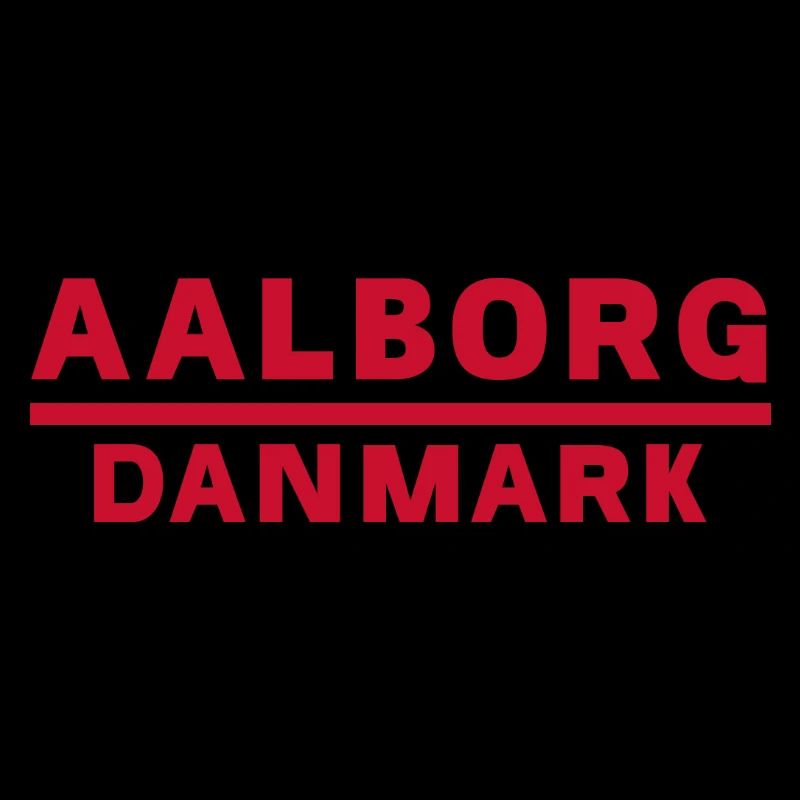 Aalborg, Danemark, Rouge Conception de texte