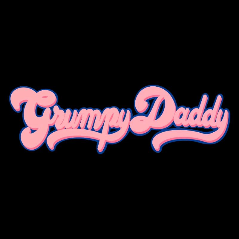 Script rétro de Grumpy Daddy - Couleur « Chewing-gum »