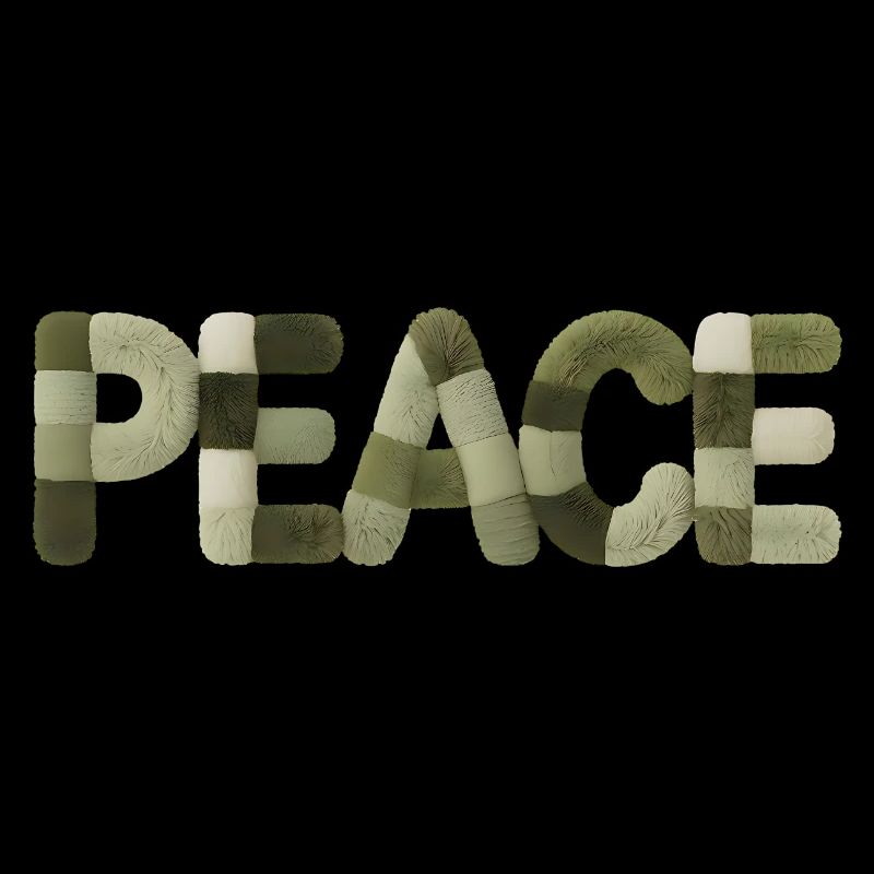 Modern Patchwork Peace Style Sticker