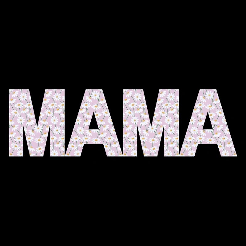 Mom Blossoms Typography