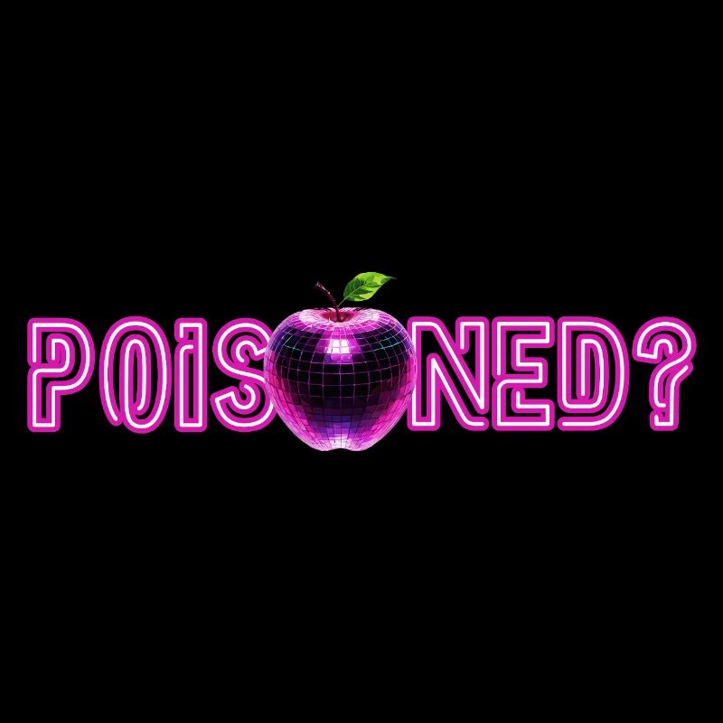 Neon Apple with glitter effect