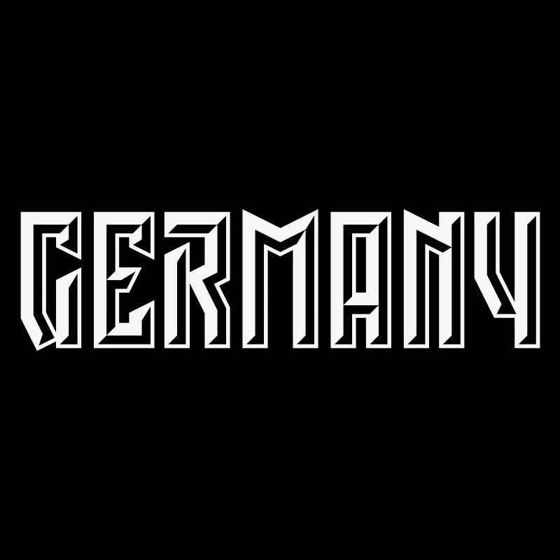 Germany Lettering (Relief / 3D / White)