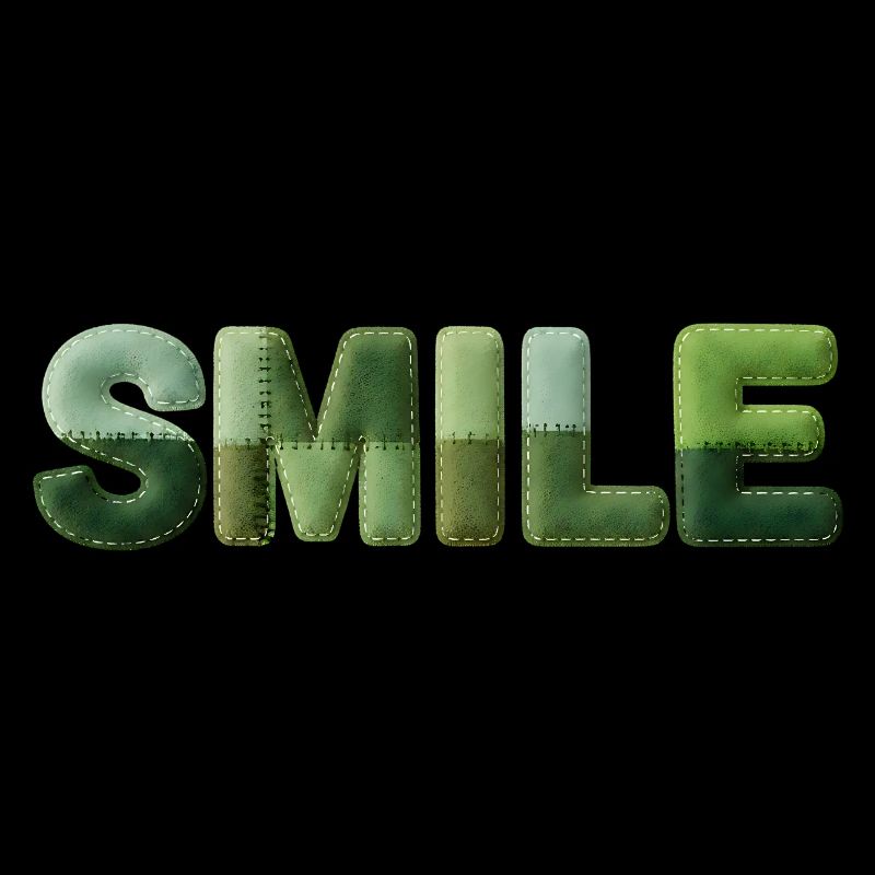 Patchwork Smile Positive motif for a good mood