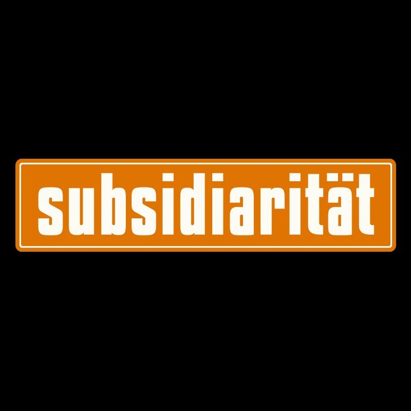 Subsidarity lettering on background