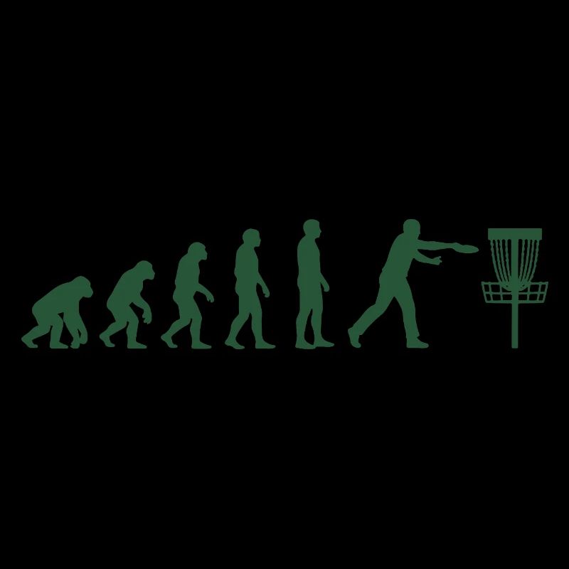 Disc Golf Evolution Funny Disc Golfer Flying Disc