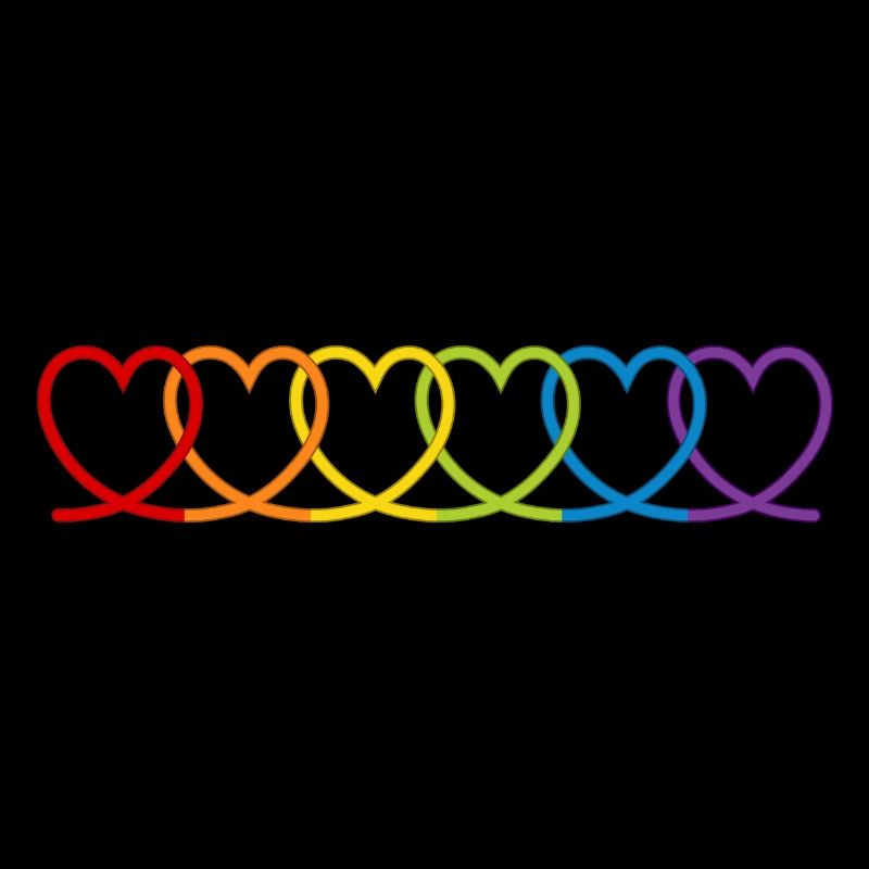Coeurs arc-en-ciel