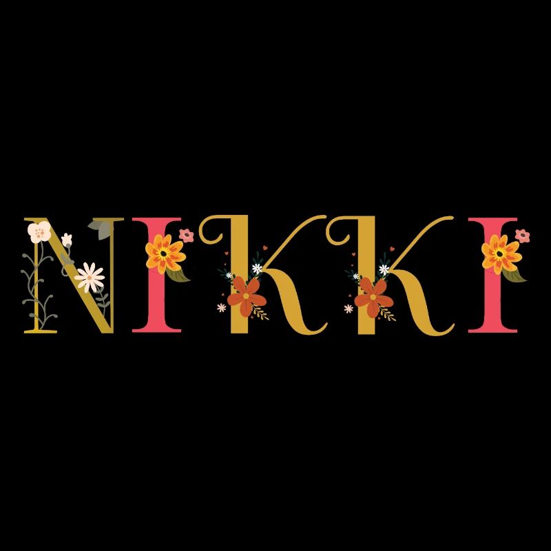 NIKKI Name mit Blumen geschmückt