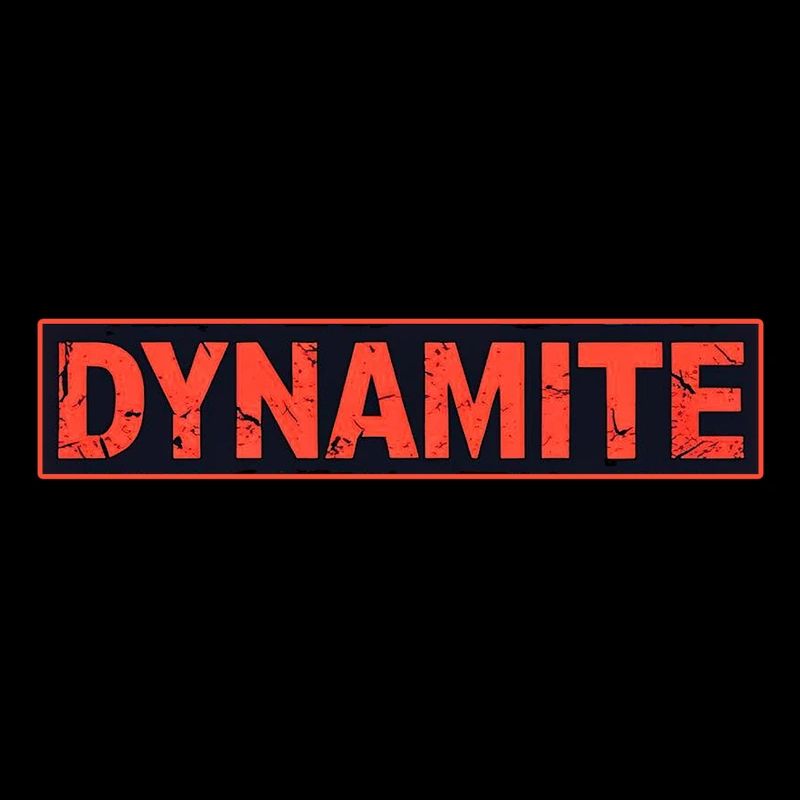 Dynamitisches rotes Grunge-Poster