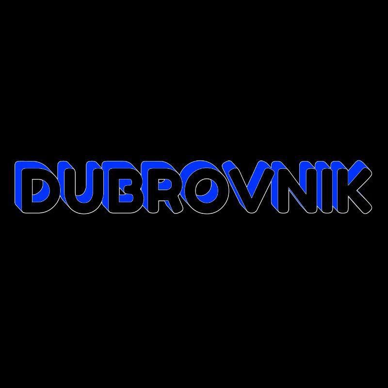 Lettrage de Dubrovnik dans la conception 3D