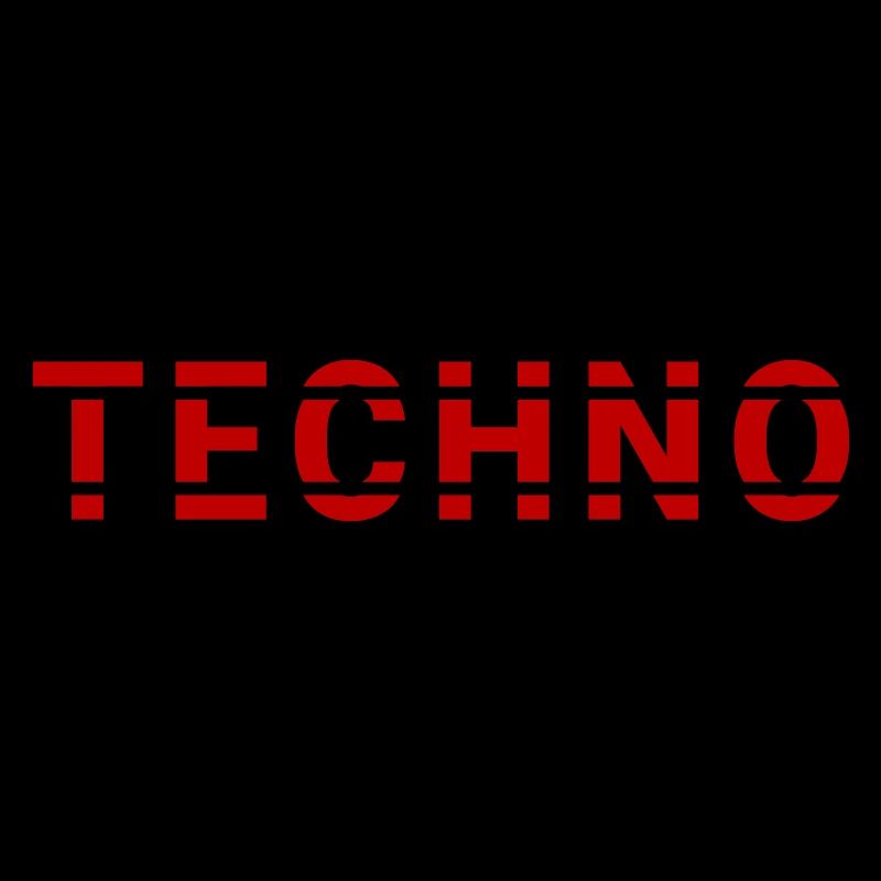 Techno lettering design for ravers and electro