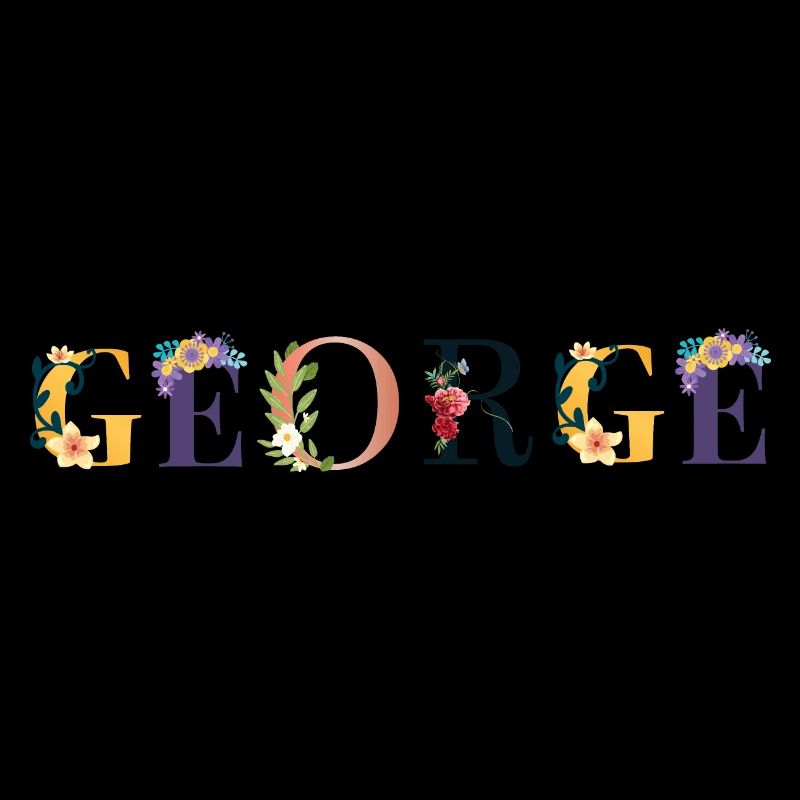 Nom de GEORGE orné de fleurs