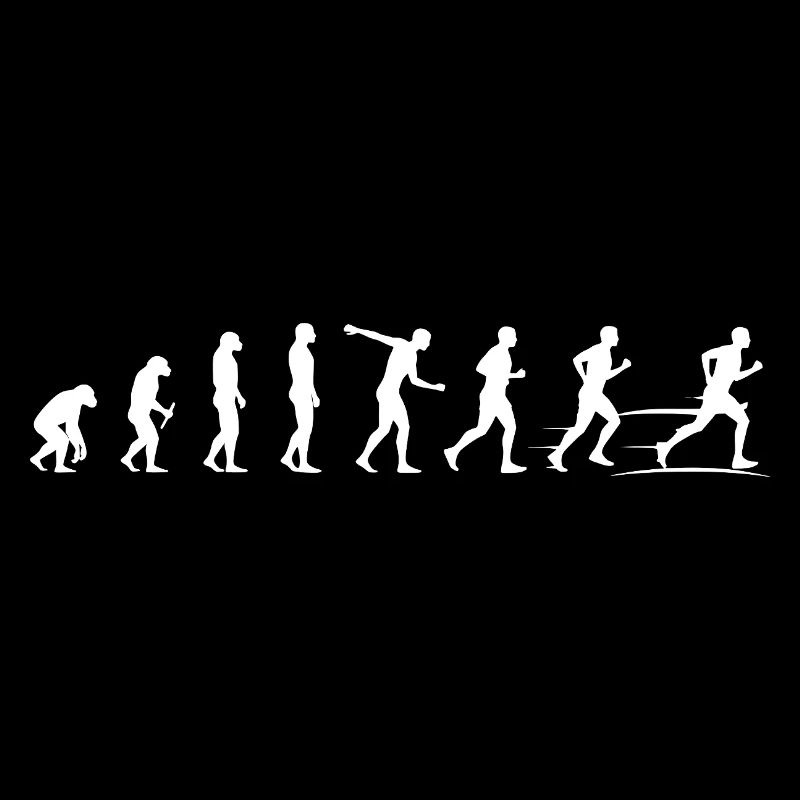 Evolution der Bewegung - Läufer Marathon 
