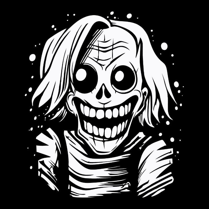 A funny crazy zombie clown