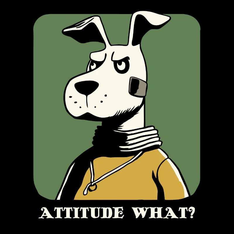 Ein wütender Hund mit Einstellung