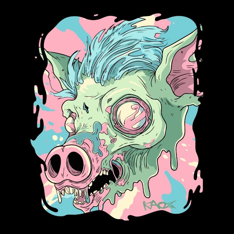 Psychedelisches Säure Schwein