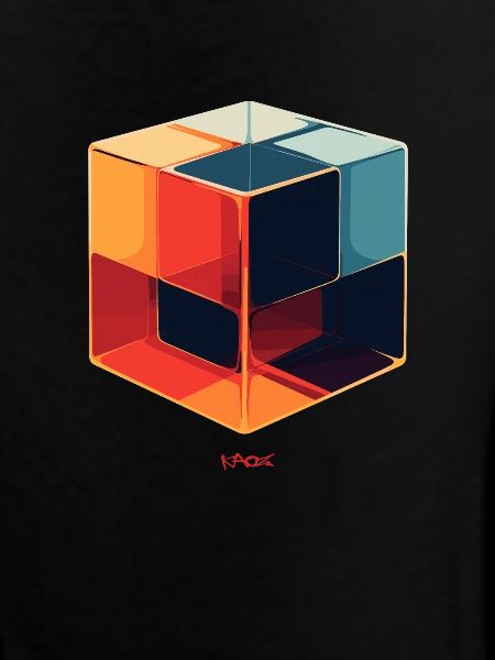 A glass cube