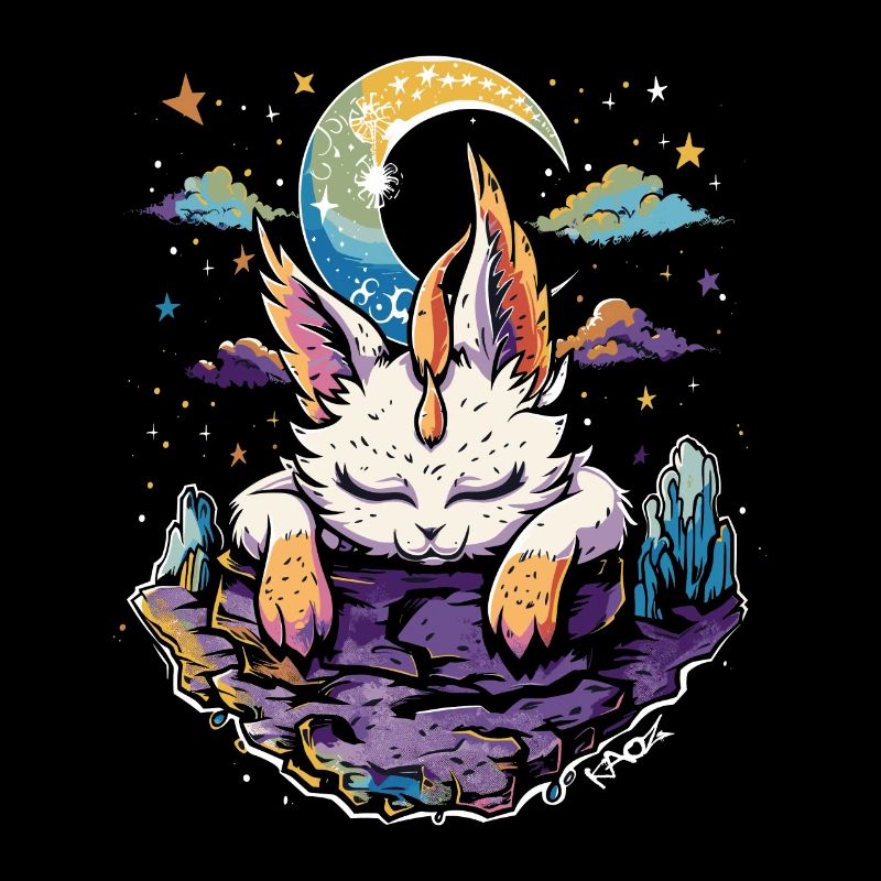 Universe Sky Moon Dream Catcher Sleeping Cat