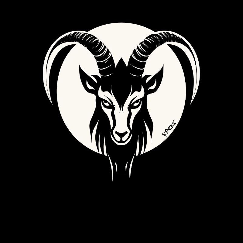 Le motif d’un bouc, d’un bouc